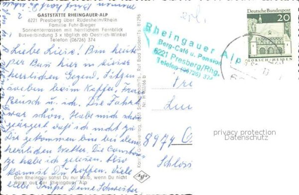 Presberg Rheingau Gaststätte Rheingauer Alp – Bild 2