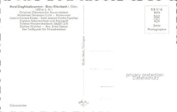 Grasellenbach Hotel Siegfriedbrunnen – Bild 2