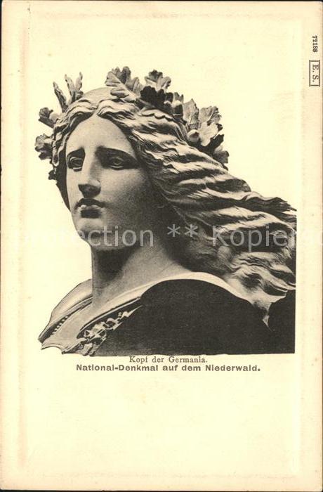 Ruedesheim Rhein Kopf der Germania Nationaldenkmal Niede