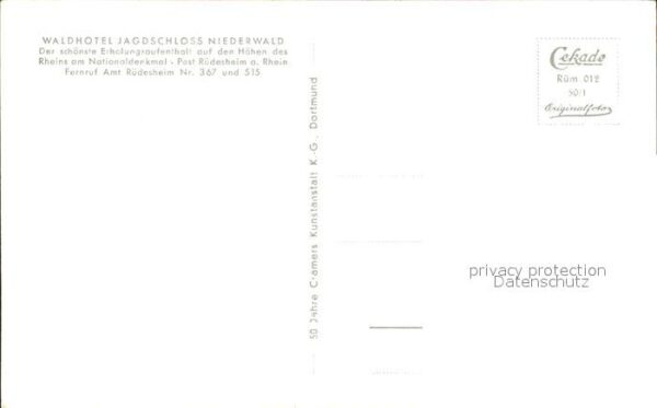 Ruedesheim Rhein Waldhotel Jagdschloss Niederwald – Bild 2