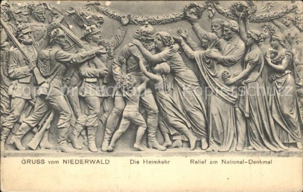 Ruedesheim Rhein Nationaldenkmal Niederwald Relief Die H