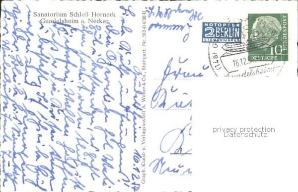 Gundelsheim Wuerttemberg Sanatorium Schloss Horneck – Bild 2