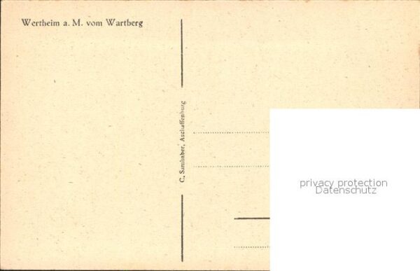 Wertheim Main Wertheim vom Wartberg – Bild 2
