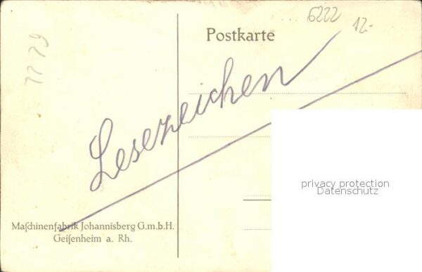 Geisenheim Maschinenfabrik Johannisberg – Bild 2