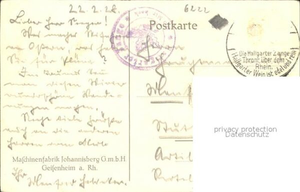 Geisenheim Maschinenfabrik Johannisberg – Bild 2