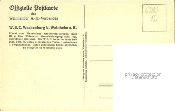 Weinheim Bergstrasse Festsaal W. S. C. Wachenburg – Bild 2