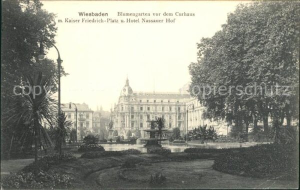 Wiesbaden Blumengarten Kurhaus Kaiser- Friedrich-