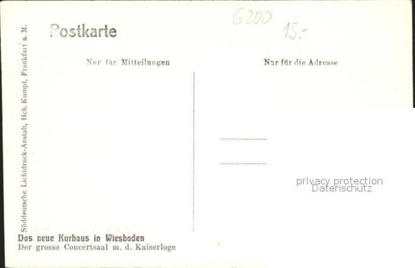 Wiesbaden Neues Kurhaus Kontertssaal Kaiserloge – Bild 2