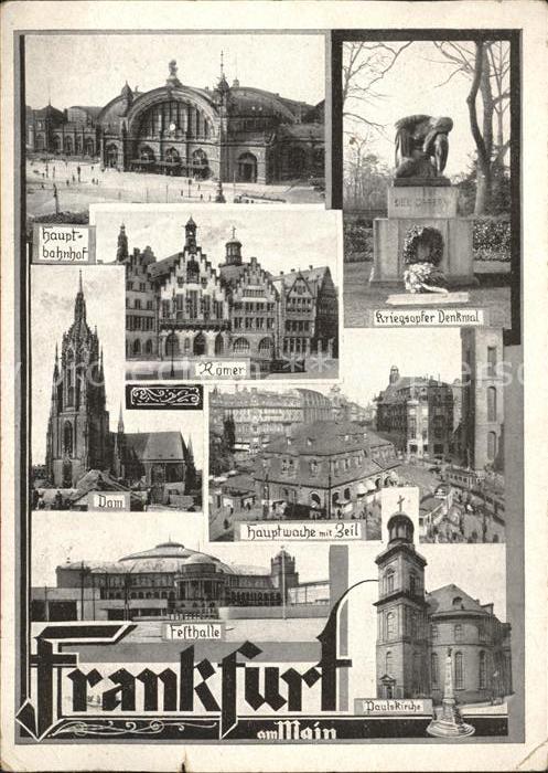 Frankfurt Main Hauptbahnhof Kriegsopfer Denkmal Hauptw
