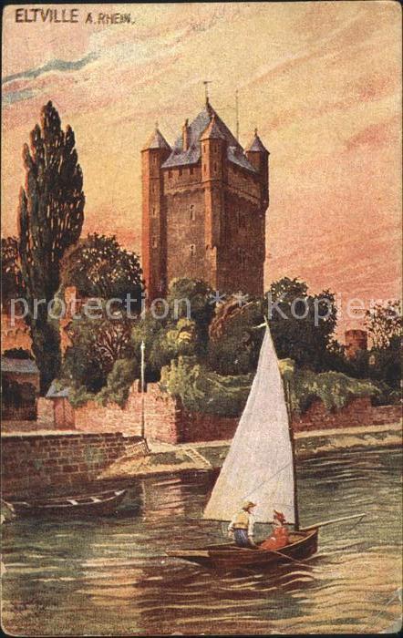 Eltville Rhein Künstlerkarte Burgfried