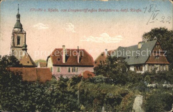 Eltville Rhein mit Kirche