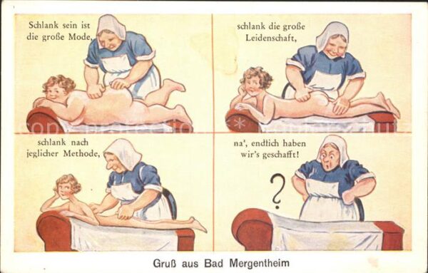Bad Mergentheim Künstlerkarte Komik