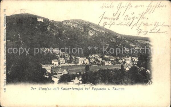 Eppstein Taunus Der Staufen mit Kaisertempel