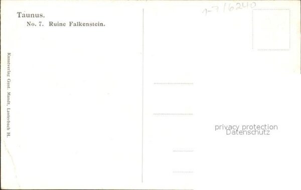 Falkenstein Taunus Ruine Künstlerkarte – Bild 2