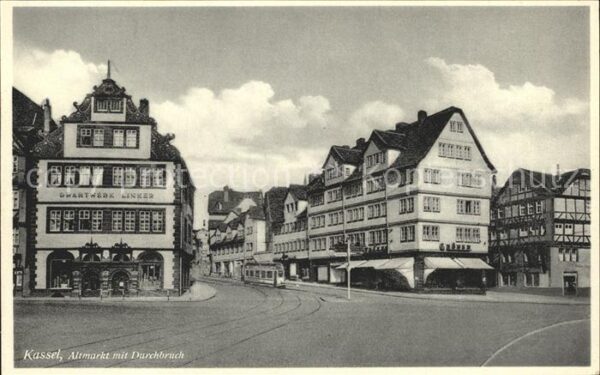 Kassel Altmarkt mit Durchbruch Strassenbahn