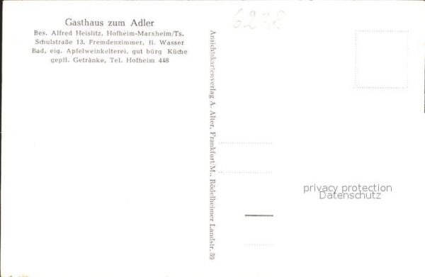 Hofheim Taunus Gasthaus zum Adler Marxheim – Bild 2