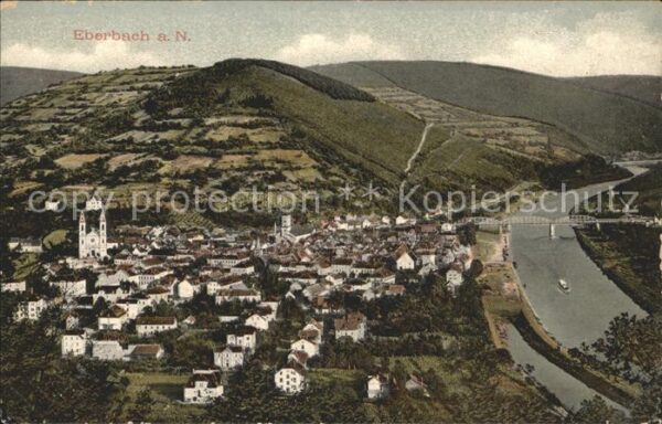 Eberbach Neckar Fliegeraufnahme mit Neckar