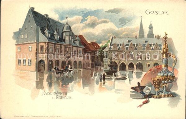 Goslar Rathaus Künstlerkarte
