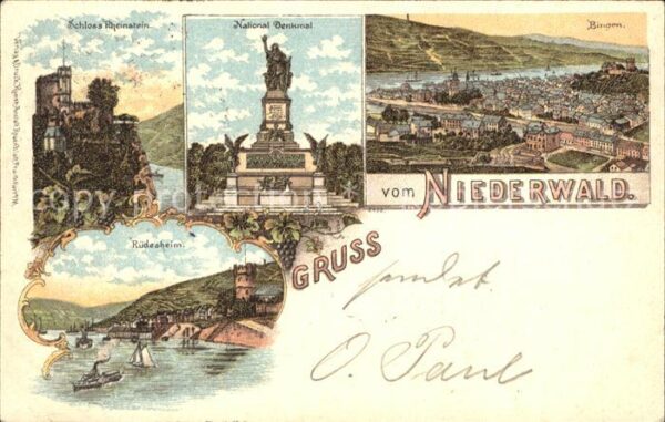Niederwalddenkmal Bingen Rüdesheim Schloss Rheinstein