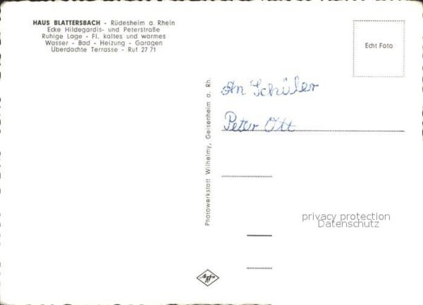 Ruedesheim Rhein Pension Blattersbach – Bild 2