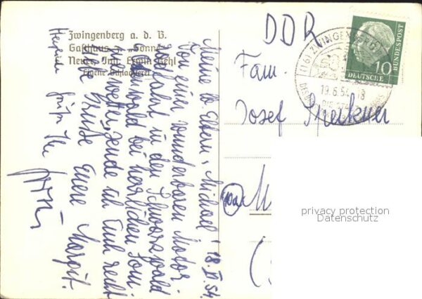 Zwingenberg Baden Neckar Gasthaus zur Sonne – Bild 2