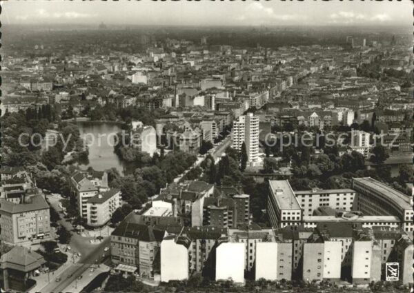 Charlottenburg Fliegeraufnahme Blick vom Funkturm auf