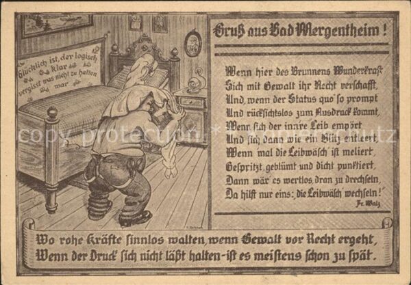 Bad Mergentheim Komik Künstlerkarte