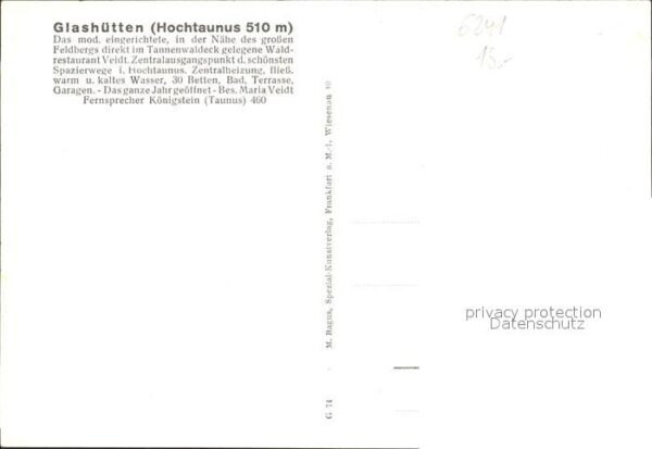 Glashuetten Taunus Restaurant Veidt – Bild 2