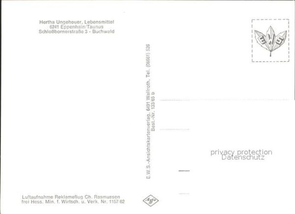 Eppenhain Fliegeraufnahme Hertha Ungeheuer Lebens – Bild 2