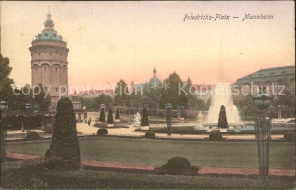 Mannheim Friedrichsplatz Fontäne