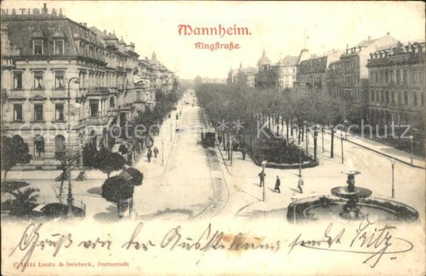 Mannheim Ringstrasse Brunnen