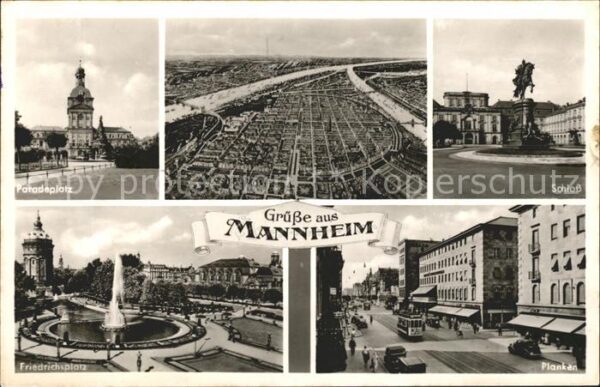 Mannheim Paradeplatz Schloss Denkmal Reiterstand