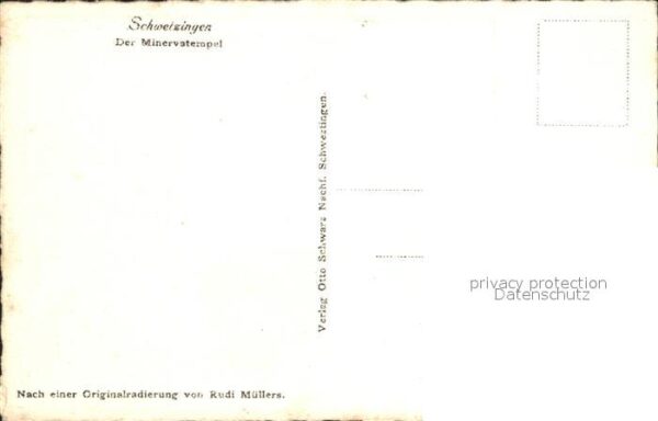 Schwetzingen Minervatempel Neujahrskarte nach Origin – Bild 2