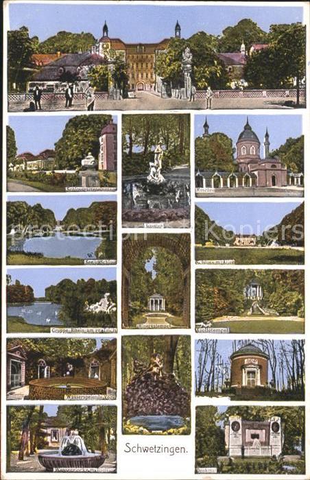 Schwetzingen Schloss Schlossgarten Tempel Brunnen Sk
