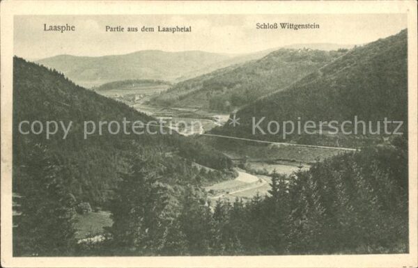 Laasphe Bad Partie aus dem Laasphetal Schloss Wittg