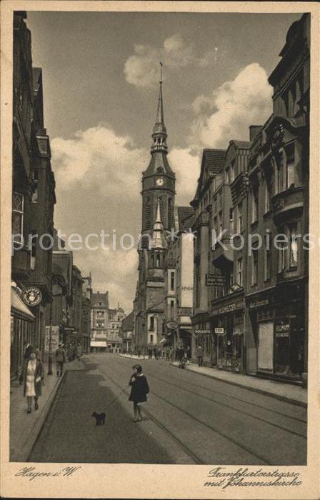 Hagen Westfalen Frankfurterstrasse mit Johanniskirche
