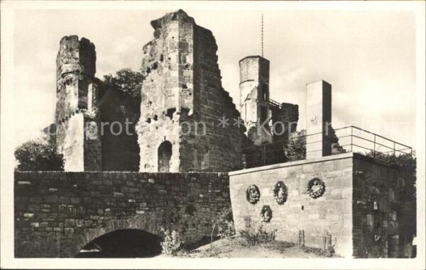 Neckargemuend Ruine Dilsberg Kriegerdenkmal