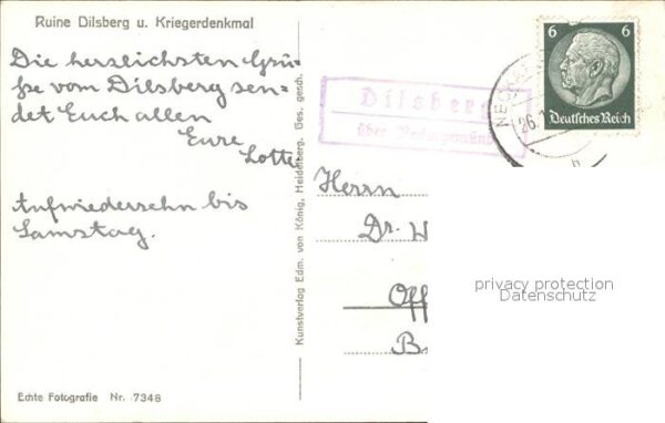 Neckargemuend Ruine Dilsberg Kriegerdenkmal – Bild 2