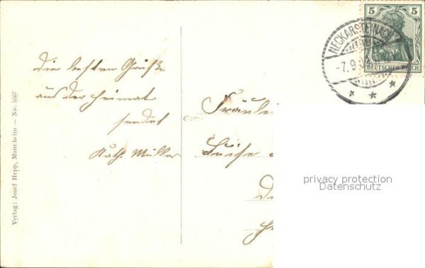 Neckarsteinach Ortsansicht mit Burgen – Bild 2