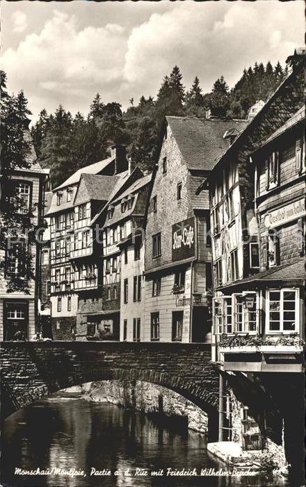 Monschau Partie an der Rur Friedrich Wilhelm Brü