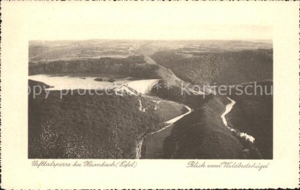 Heimbach Eifel Blick vom Wildbretshügel Urfttalsperre