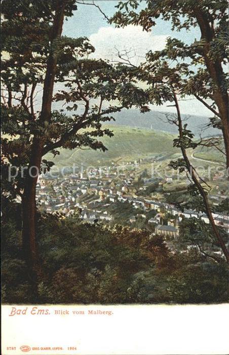 Bad Ems Panorama Blick vom Malberg