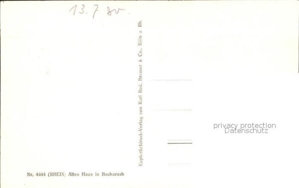 Bacharach Rhein Altes Haus Erker Fachwerkhaus – Bild 2
