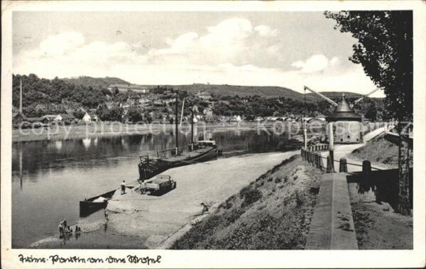 Trier Partie an der Mosel Alter Kran