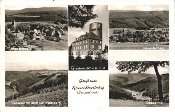 Neuastenberg Teilansichten Astenturm Panorama Lennet