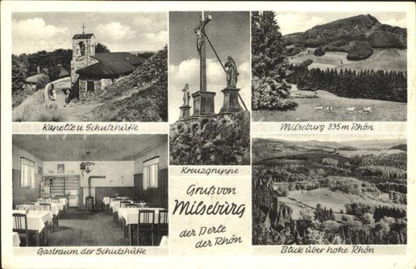 Milseburg Kapelle Schutzhütte Gastraum Kreuzgrupp