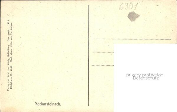 Neckarsteinach Burg Königkarte Nr 4366 nach einem Bild – Bild 2