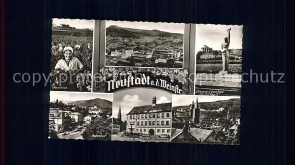 Neustadt Weinstrasse Weinlese Bahnhof Marktplatz Rathaus Ehr