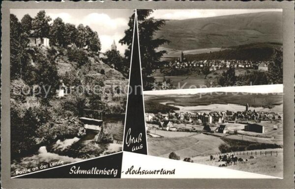 Schmallenberg Partie an der Lenne Gesamtansichten