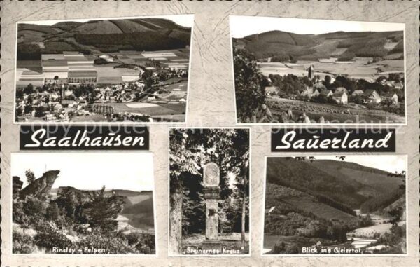 Saalhausen Sauerland Panorama Rinsley Felsen Steinernes Kreu